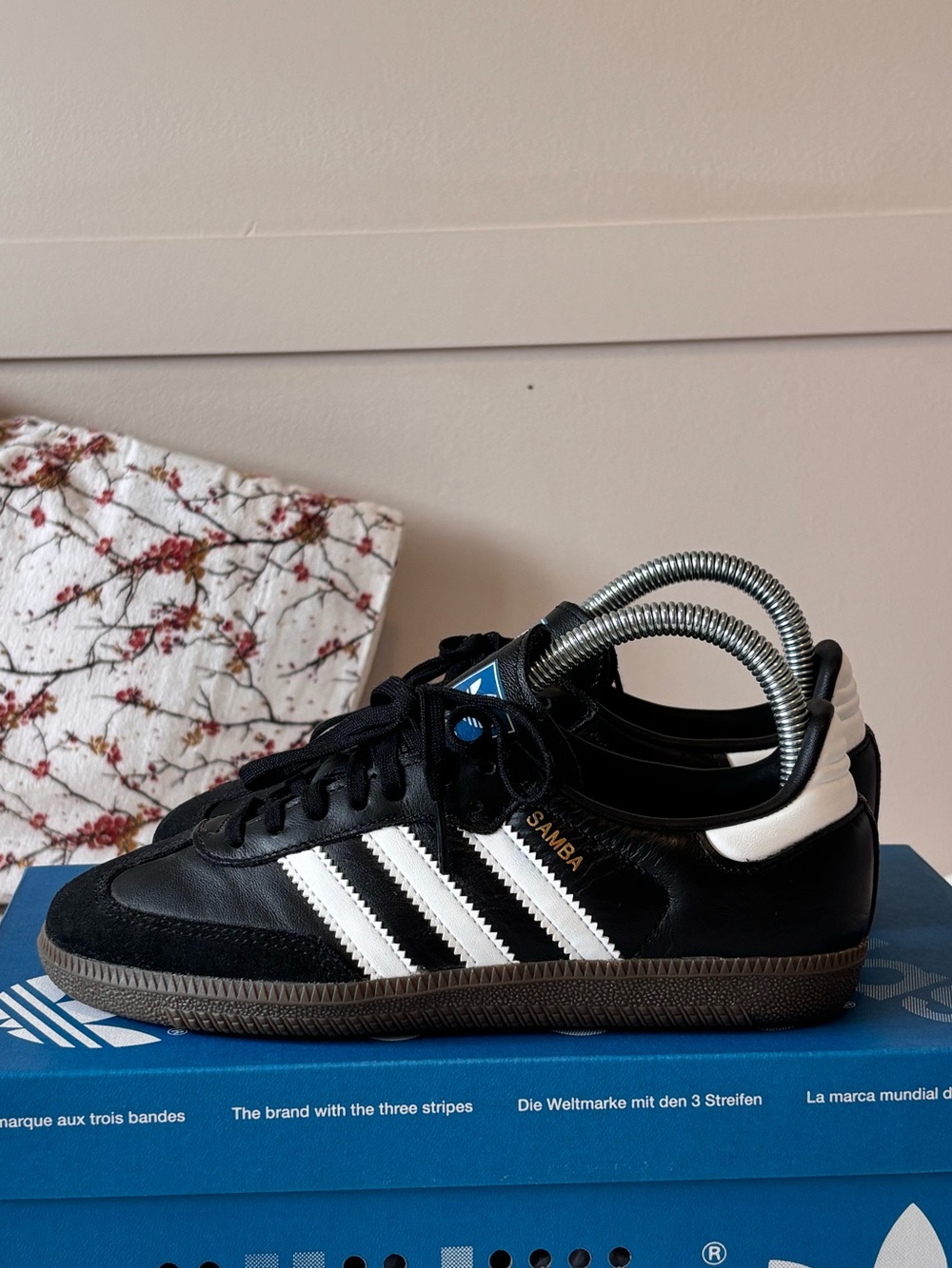 adidas Originals Kids Black & White Samba Sneakers